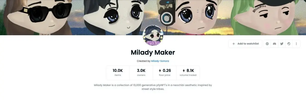 揭秘NFT系列Milady创始人:“邪教领袖”还是“加密文化塑造者”?插图1 揭秘NFT系列Milady创始人:“邪教领袖”还是“加密文化塑造者”?